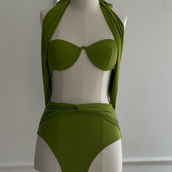 AMINA OLIVE ONE PIECE SWIMSUIT - Picture 6 of 6